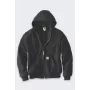 Carhartt J140 Firm Duck Active švarkas vyrams - dygsniuotas flanelinio pamušalo darbo švarkas, juodas