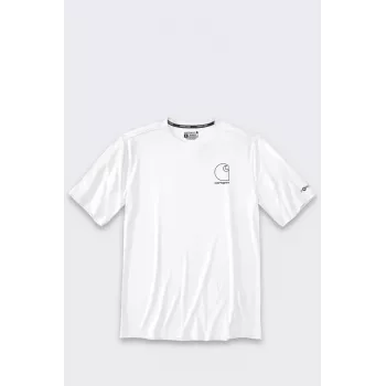 Sun Defender Lightweight Logo trumpų rankovių marškinėliai balti
