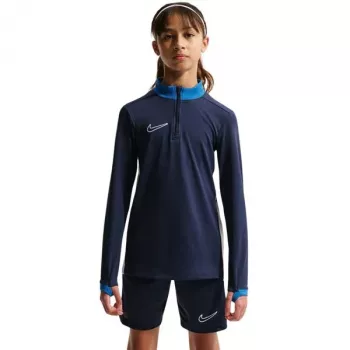 Nike Dri-FIT Academy 25 Drill Top jaunimo ilgomis rankovėmis treniruočių marškinėliai su ketvirčio užtrauktuku - Obsidian/Balta - dydis L