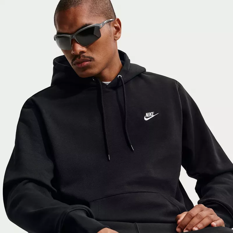 Nike Club Fleece vyriškas gobtuvinis megztinis juodas FN3859 010 S dydis