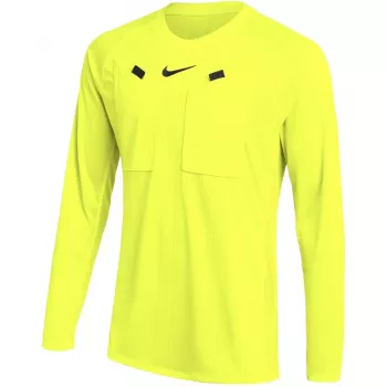 Nike Dri-FIT Referee III vyriški ilgomis rankovėmis futbolo teisėjo marškinėliai geltoni HV8326 702, dydis S