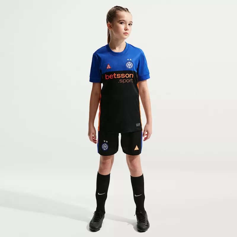 Nike Inter Milan 2026 Stadium SE vaikiški futbolo marškinėliai - juoda/mėlyna, dydis L