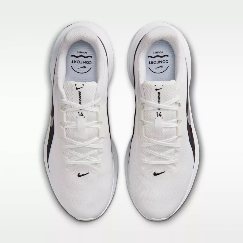 Nike vyriški bėgimo bateliai Downshifter 14 balti juodi IB1895 107 dydis 40.5
