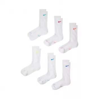 Nike Everyday Elevated Crew Socks 6 vnt. balti (EU 43-46)