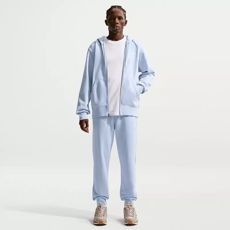 Nike vyriškas Club Fleece pilno užtrauktuko gobtuvas mėlynas (FN3861 407) M dydis