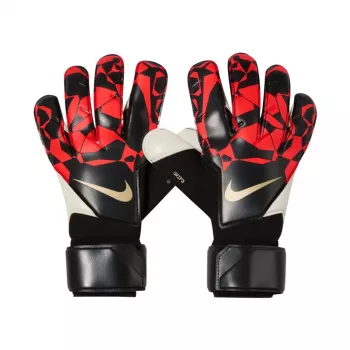 Nike Grip3 vartininko pirštinės juodos, ryškiai raudonos ir baltos spalvos, 6 dydis