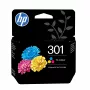 HP 301 trijų spalvų originalus rašalo kasetė (žydra, rausvai raudona, geltona) - standartinė išeiga