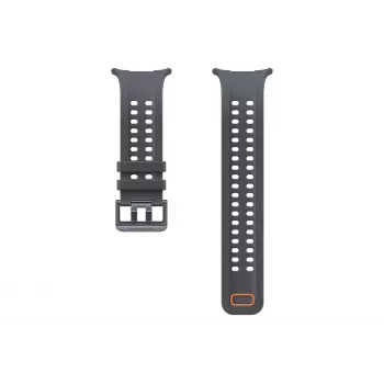 Samsung Marine Band (S/M/L), skirta Galaxy Watch Ultra2 – juodas fluoroelastomerinis laikrodžio dirželis su D formos sagtimi, 22 mm, atsparus vandeniui