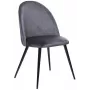 Slano pilkos spalvos audinio valgomojo kėdė su metaliniu rėmu