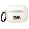 Karl Lagerfeld AirPods Pro dėklas permatomas su Karlo siluetu