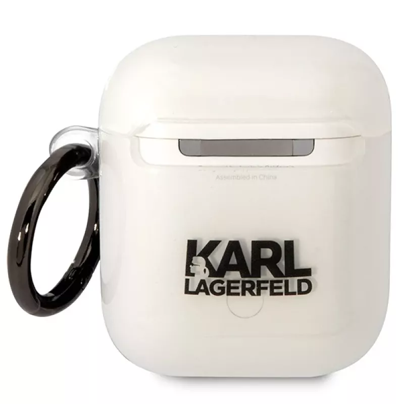 Karl Lagerfeld KLA2HNCHTCT AirPods 1/2 dangtelis permatomas Ikonik Choupette