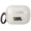 Karl Lagerfeld KLAPHNKCTGT AirPods Pro dėklas permatomas su blizgučiais Karl & Choupette