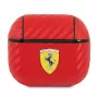Ferrari FESA3CARE On Track AirPods 3 dėklas Raudonas PU anglis