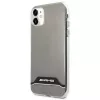 AMG AMHCN61TCBW kietas dėklas, skirtas iPhone 11 / XR 6,1 colio – permatomas su elektroplatinto juodos ir baltos spalvos rėmeliu