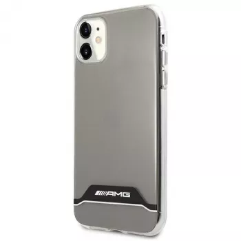 AMG AMHCN61TCBW kietas dėklas, skirtas iPhone 11 / XR 6,1 colio – permatomas su elektroplatinto juodos ir baltos spalvos rėmeliu