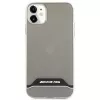 AMG AMHCN61TCBW kietas dėklas, skirtas iPhone 11 / XR 6,1 colio – permatomas su elektroplatinto juodos ir baltos spalvos rėmeliu