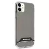 AMG AMHCN61TCBW kietas dėklas, skirtas iPhone 11 / XR 6,1 colio – permatomas su elektroplatinto juodos ir baltos spalvos rėmeliu