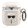 Karl Lagerfeld KLA2UKHGD AirPods 1/2 dėklas Auksinis blizgučiais Karl Head