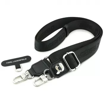 Karl Lagerfeld Universal Strap Tether Patch Karl Metal Logo juodas