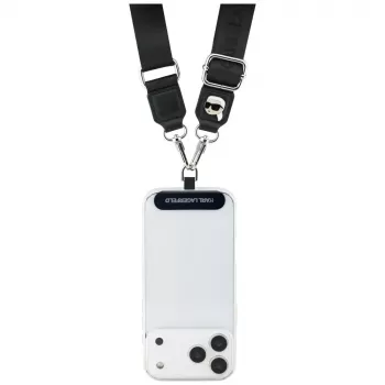 Karl Lagerfeld Universal Strap Tether Patch Karl Metal Logo juodas
