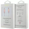 GUESS GUCCLALRGDP USB-C į USB-C greito įkrovimo laidas 1,5 m rožinis su reljefiniu logotipu