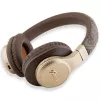 GUESS 4G Script Metal Logo belaidės ausinės ant ausų Bluetooth 5.3 ruda