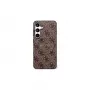 GUESS 4G Ring Classic Logo MagSafe dėklas Samsung Galaxy S25 FE - ruda