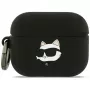 Karl Lagerfeld Silicone Choupette Head 3D dėklas AirPods Pro 3 - juodas