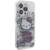 Hello Kitty HKHCP13LHDGPHT iPhone 13 Pro / 13 6,1 colio baltas kietas dėklas IML Kitty On Bricks Graffiti