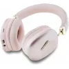 GUESS PU Leather 4G Triangle Logo Bluetooth stereo ausinės, rožinės spalvos