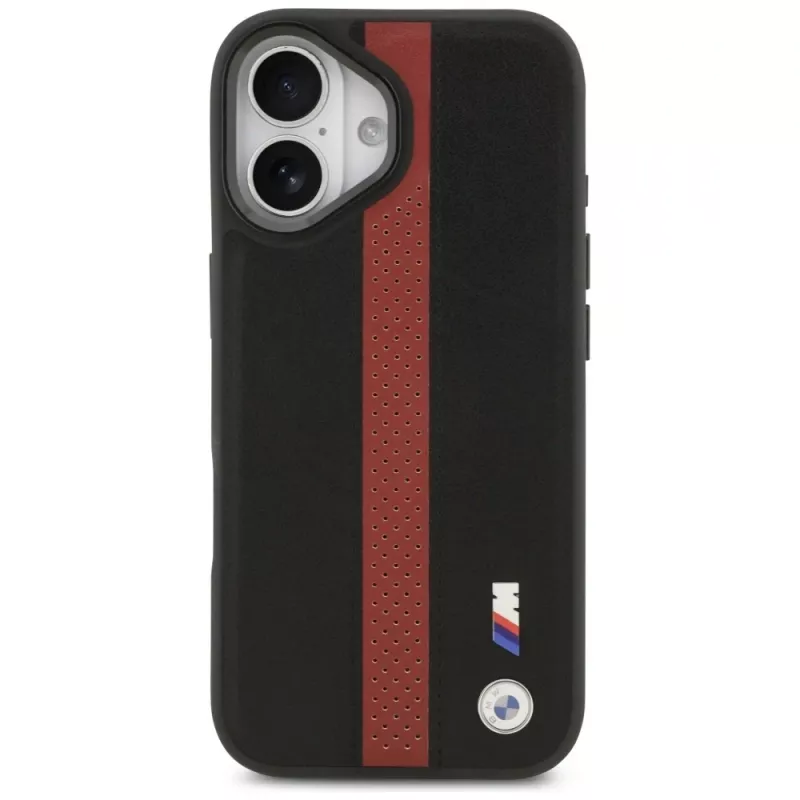 BMW M Perforated Stripe Logo MagSafe dėklas, skirtas iPhone 17 - raudonas