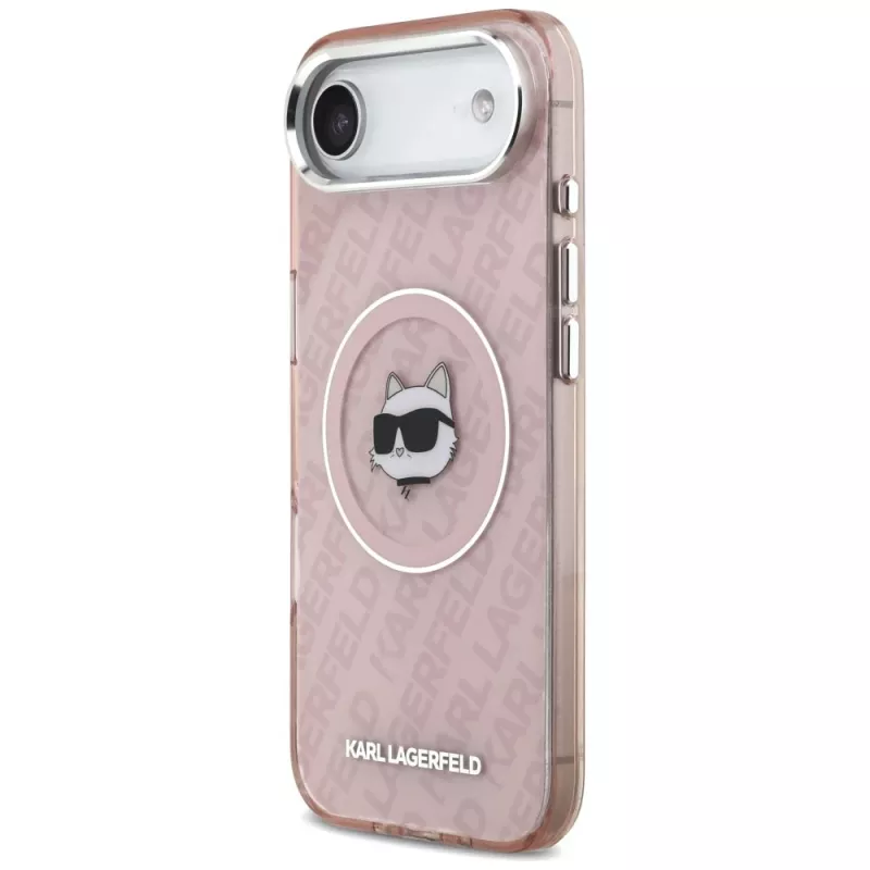Karl Lagerfeld IML Choupette Head Logo MagSafe dėklas, skirtas iPhone Air, rožinis