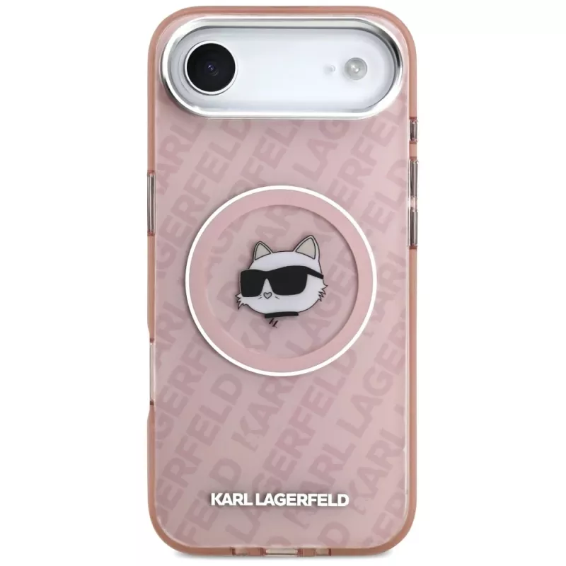 Karl Lagerfeld IML Choupette Head Logo MagSafe dėklas, skirtas iPhone Air, rožinis