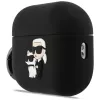 „Karl Lagerfeld“ silikoninis 3D „Karl & Choupette“ galvutės dėklas, skirtas „AirPods Pro 3“, juodas