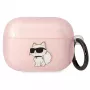 Karl Lagerfeld KLAPHNCHTCP AirPods Pro dėklas rožinis Ikonik Choupette