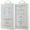 GUESS GUCCLALRGDD USB-C į USB-C laidas 1,5 m, greitas įkrovimas, šviesiai auksinis, įspaustas logotipas
