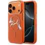 Karl Lagerfeld IML Choupettes Karl Script Logo MagSafe dėklas, skirtas iPhone 17 Pro Max, oranžinis