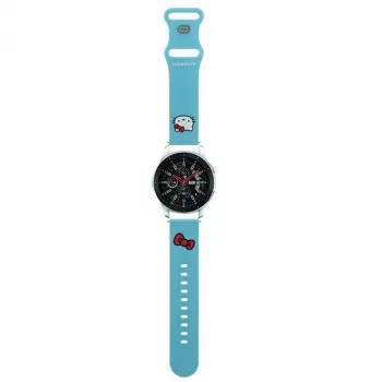 Hello Kitty Universalus silikoninis laikrodžio dirželis Kitty Head mėlynas 22mm