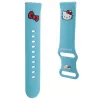 Hello Kitty Universalus silikoninis laikrodžio dirželis Kitty Head mėlynas 22mm