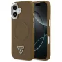 GUESS Triangle Logo MagSafe dėklas, skirtas iPhone 17 - rudas