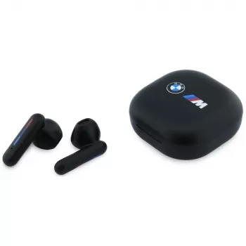 BMW TWS Bluetooth ausinės su ENC ir atspaustu logotipu - juodos