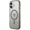 GUESS IML Gradient Triangle Logo MagSafe dėklas, skirtas iPhone 17 – chaki