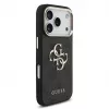 GUESS 4G Big Logo Classic kietas dėklas, skirtas iPhone 17 Pro / 18 Pro – juodas su auksu