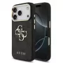 GUESS 4G Big Logo Classic kietas dėklas, skirtas iPhone 17 Pro / 18 Pro – juodas su auksu