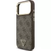 GUESS 4G Triangle Logo MagSafe dėklas, skirtas iPhone 17 Pro Max – ruda ir auksinė