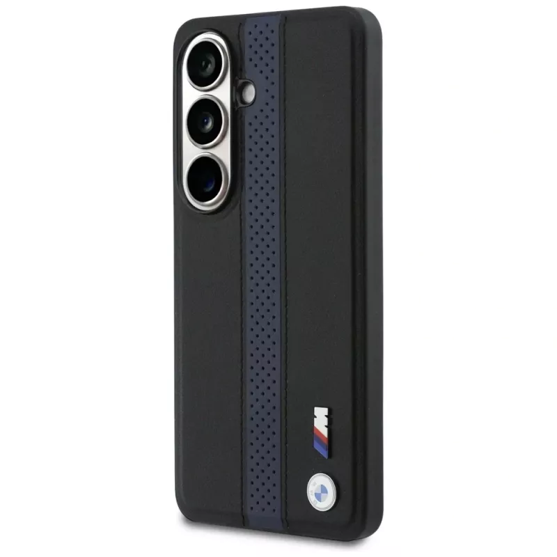BMW Perforated Stripe Logo MagSafe dangtelis, skirtas Samsung Galaxy S26 - mėlynas