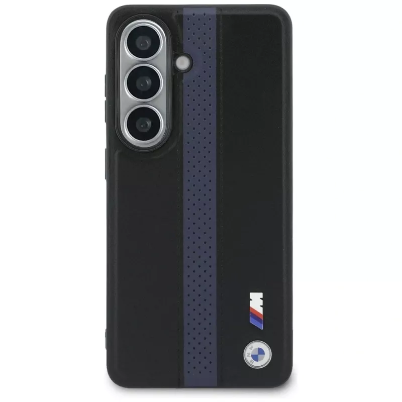 BMW Perforated Stripe Logo MagSafe dangtelis, skirtas Samsung Galaxy S26 - mėlynas
