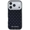 Karl Lagerfeld IML Rhinestones Allover ir elektrograviruotas logotipas dėklas, skirtas iPhone 18 Pro / 17 Pro - juodas