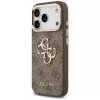 GUESS 4G Big Classic Logo dėklas, skirtas iPhone 17 Pro / 18 Pro - rudas ir auksinis