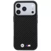 BMW M Carbon Metal Logo MagSafe dėklas, skirtas iPhone 18 Pro / 17 Pro – juodas